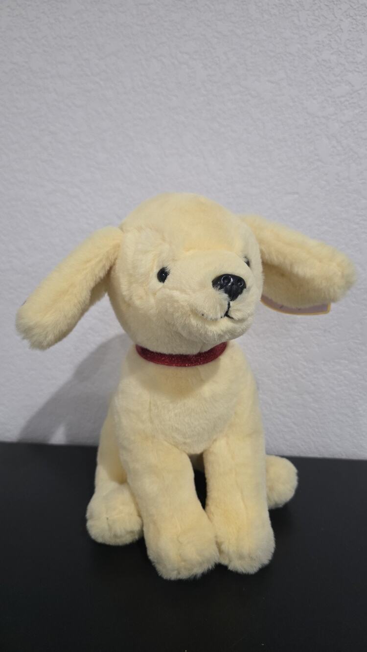 Yellow Labrador Retriever Plush FAO Schwartz Stuffed Animal Puppy Dog 11" NWT